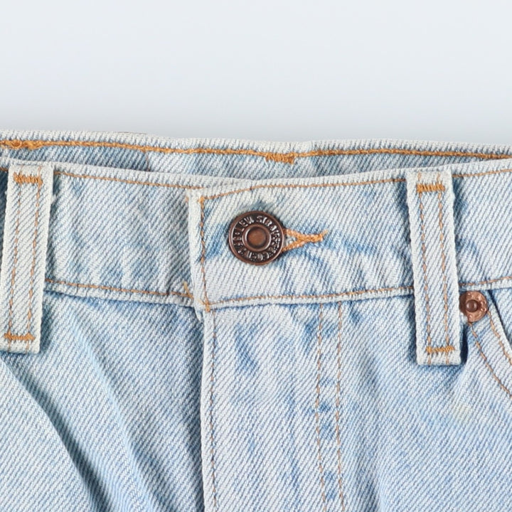 1990'S Levi's 505 Regular Fit Straight Leg Orange Tab Tapered Denim Pants, Made in USA, Men's Size W32 (approx.) cotton blue type Vintage Second Hand