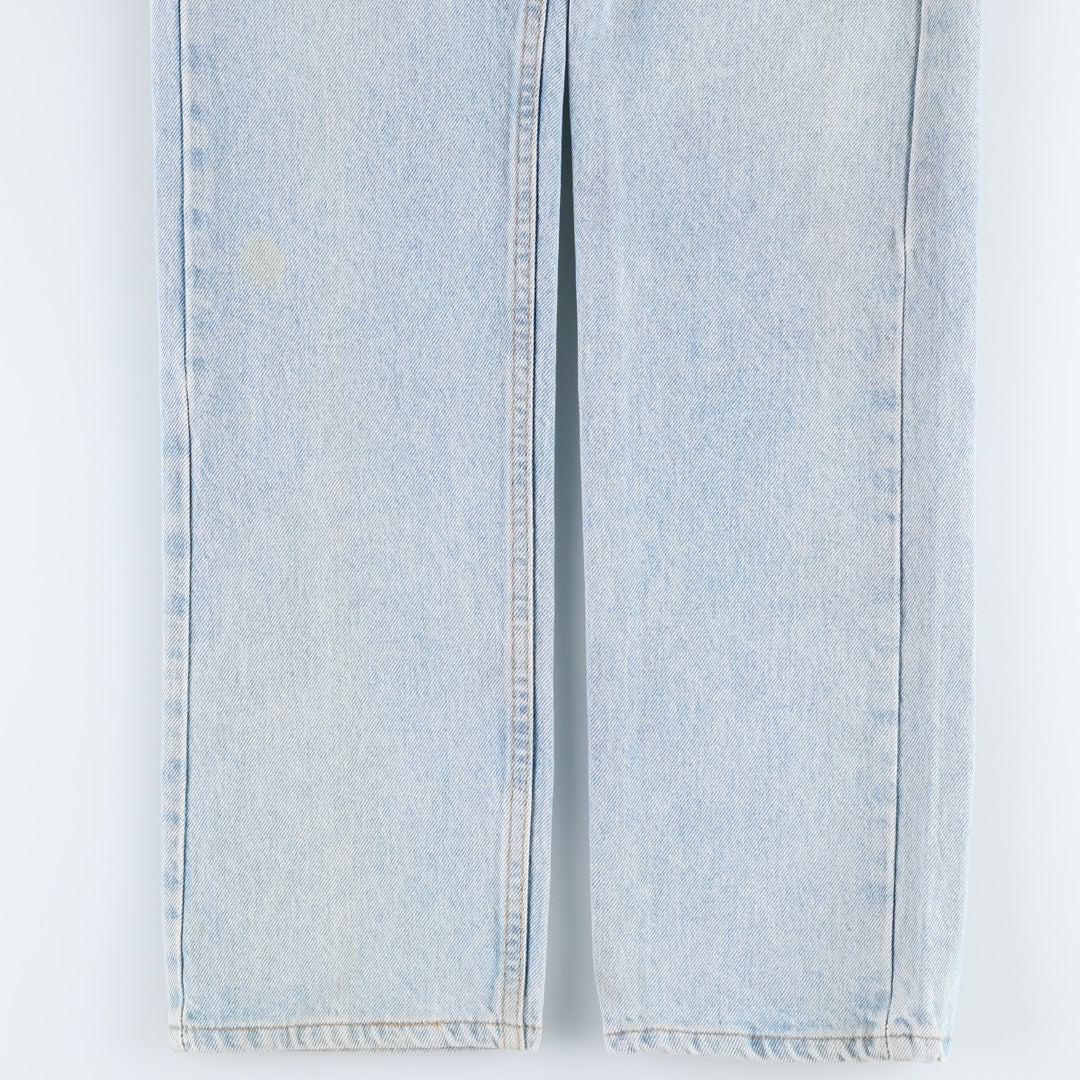1990'S Levi's 505 Regular Fit Straight Leg Orange Tab Tapered Denim Pants, Made in USA, Men's Size W32 (approx.) cotton blue type Vintage Second Hand