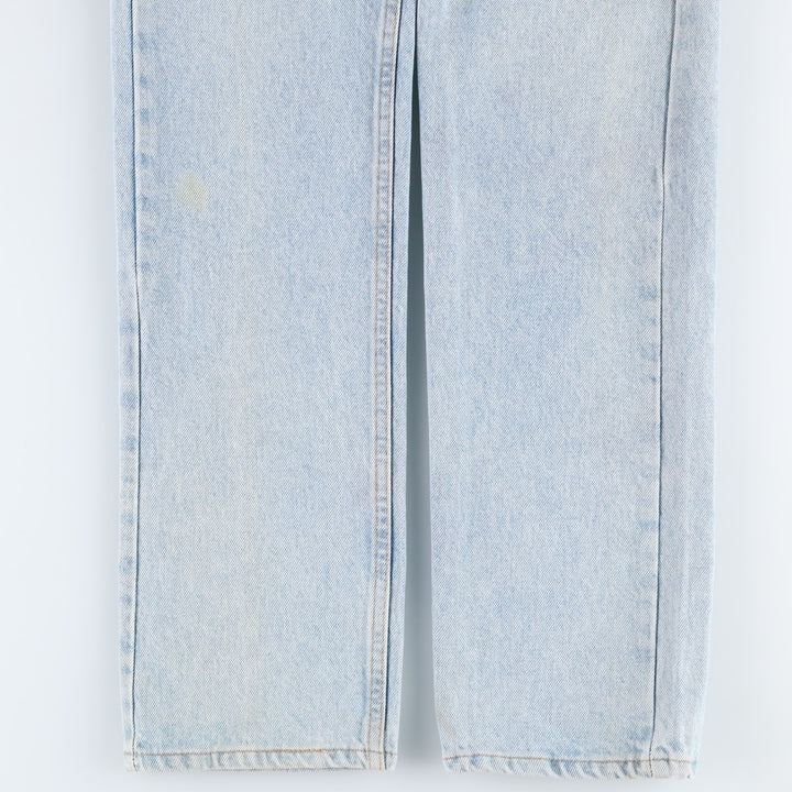 1990'S Levi's 505 Regular Fit Straight Leg Orange Tab Tapered Denim Pants, Made in USA, Men's Size W32 (approx.) cotton blue type Vintage Second Hand