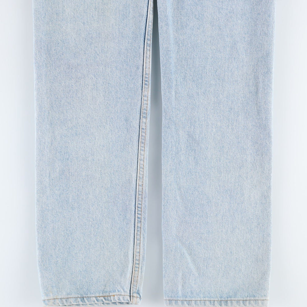 1990'S Levi's 505 Regular Fit Straight Leg Orange Tab Tapered Denim Pants, Made in USA, Men's Size W32 (approx.) cotton blue type Vintage Second Hand