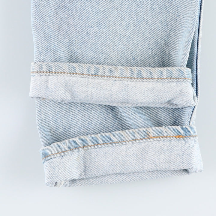 1990'S Levi's 505 Regular Fit Straight Leg Orange Tab Tapered Denim Pants, Made in USA, Men's Size W32 (approx.) cotton blue type Vintage Second Hand