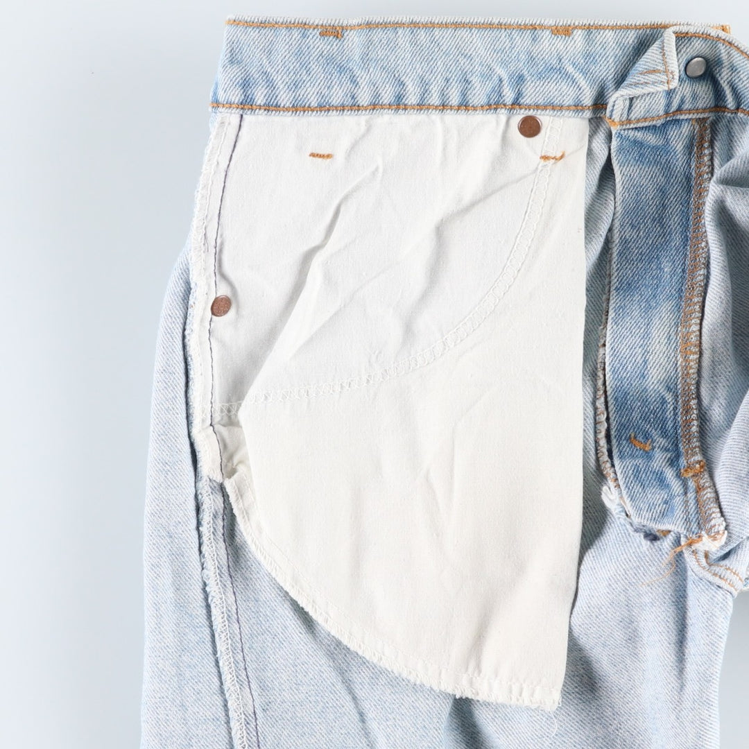 1990'S Levi's 505 Regular Fit Straight Leg Orange Tab Tapered Denim Pants, Made in USA, Men's Size W32 (approx.) cotton blue type Vintage Second Hand