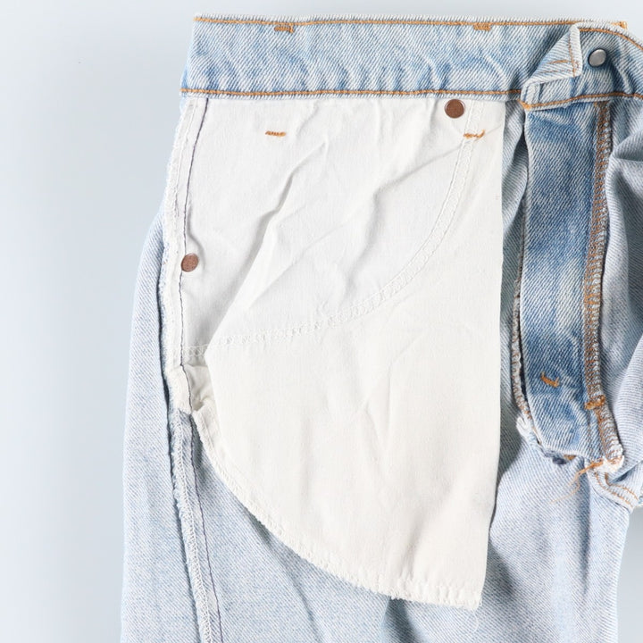 1990'S Levi's 505 Regular Fit Straight Leg Orange Tab Tapered Denim Pants, Made in USA, Men's Size W32 (approx.) cotton blue type Vintage Second Hand