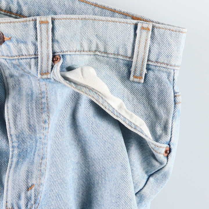 1990'S Levi's 505 Regular Fit Straight Leg Orange Tab Tapered Denim Pants, Made in USA, Men's Size W32 (approx.) cotton blue type Vintage Second Hand