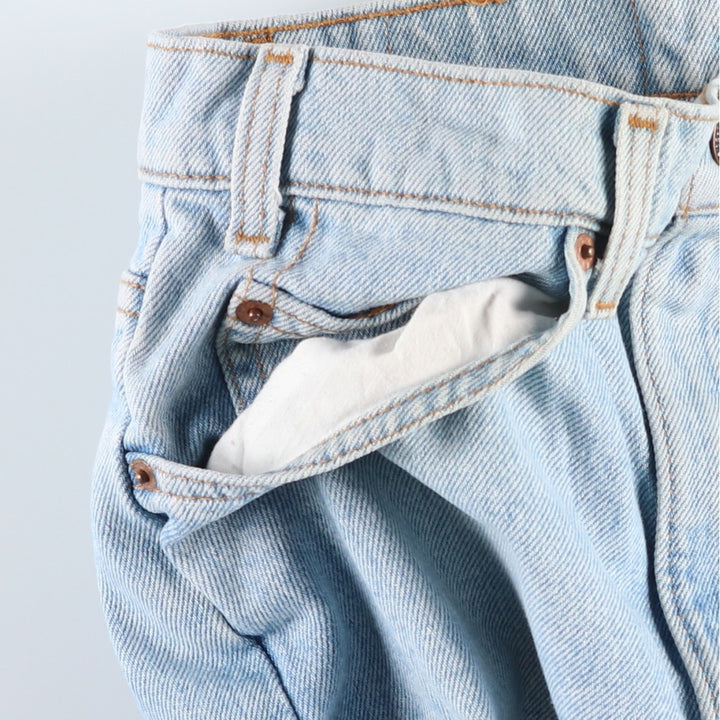 1990'S Levi's 505 Regular Fit Straight Leg Orange Tab Tapered Denim Pants, Made in USA, Men's Size W32 (approx.) cotton blue type Vintage Second Hand