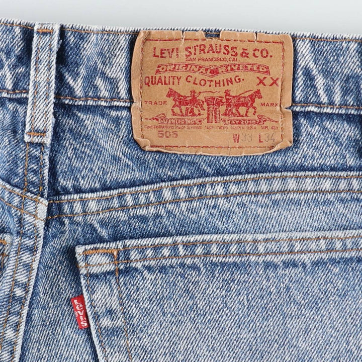 ~1990'S Levi's 505-4813 Tapered Denim Pants, Made in USA, Men's W33 (approx.), Vintage cotton blue type Vintage Second Hand