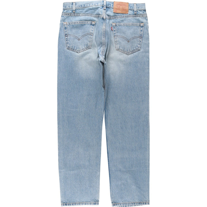 00'S Levi's 505 REGULAR FIT STRAIGHT LEG tapered denim pants made in USA, men's w36 equivalent cotton blue type Vintage Second Hand