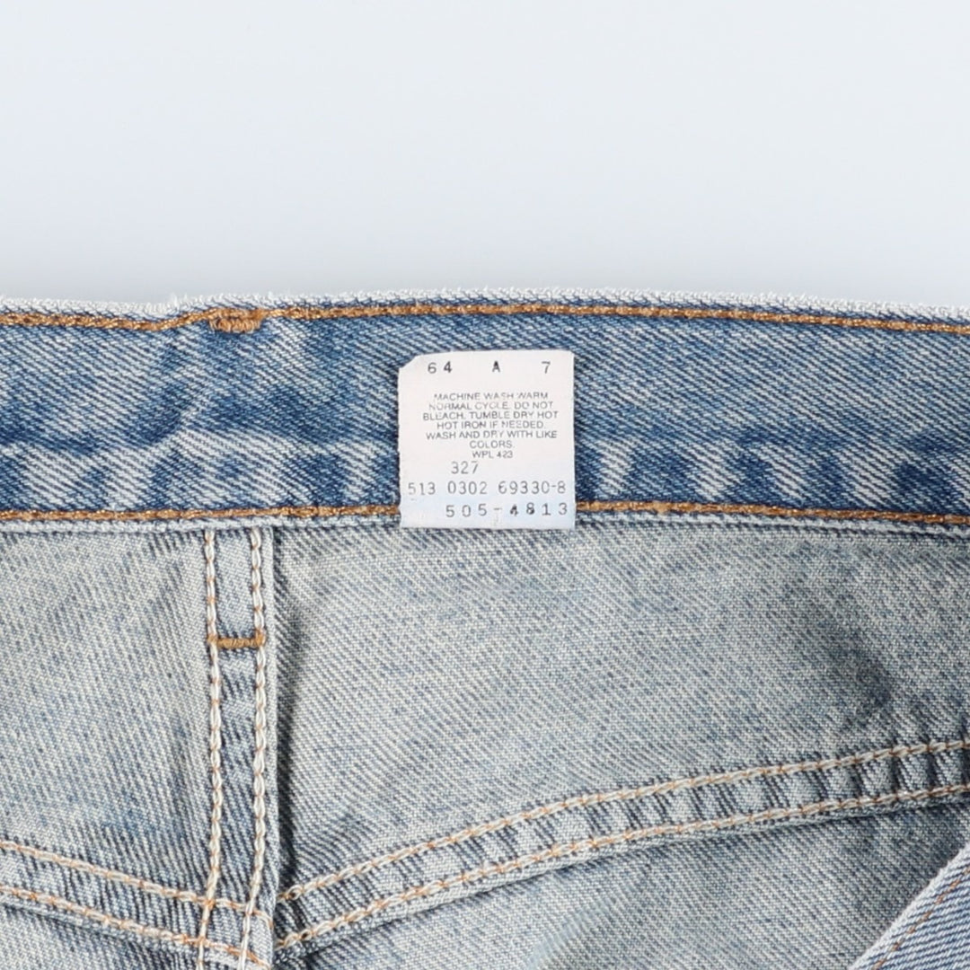 00'S Levi's 505 REGULAR FIT STRAIGHT LEG tapered denim pants made in USA, men's w36 equivalent cotton blue type Vintage Second Hand