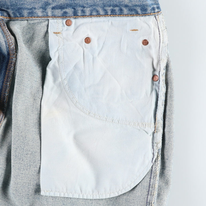 00'S Levi's 505 REGULAR FIT STRAIGHT LEG tapered denim pants made in USA, men's w36 equivalent cotton blue type Vintage Second Hand