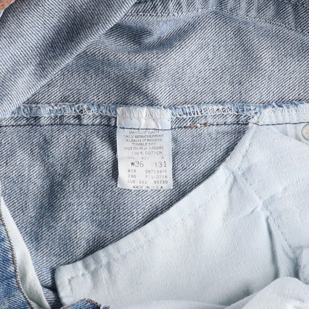 ~1990'S Levi's 505-0216 Tapered Denim Pants, Made in USA, Men's W35 (approx.), Vintage cotton blue type Vintage Second Hand
