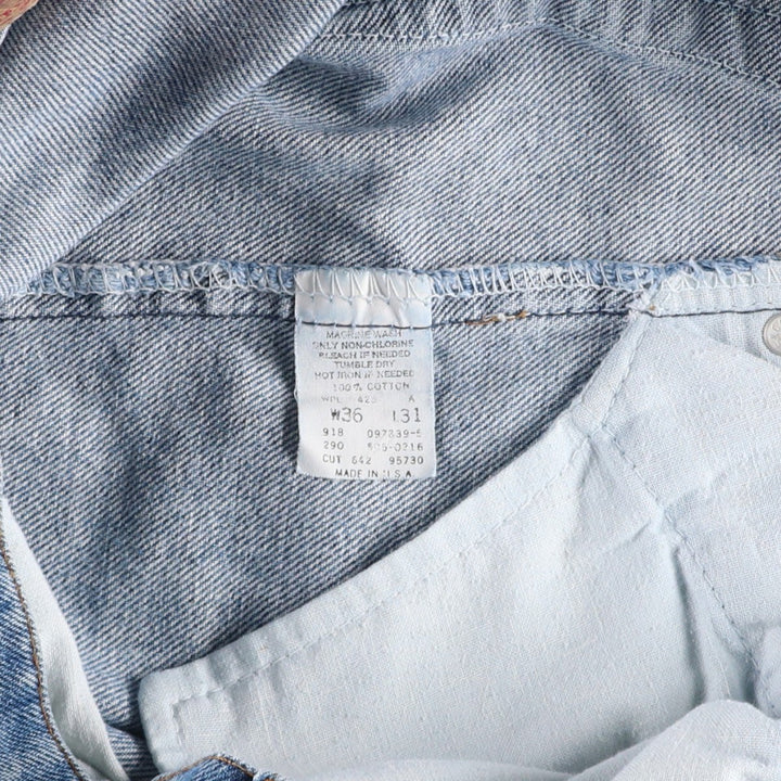 ~1990'S Levi's 505-0216 Tapered Denim Pants, Made in USA, Men's W35 (approx.), Vintage cotton blue type Vintage Second Hand