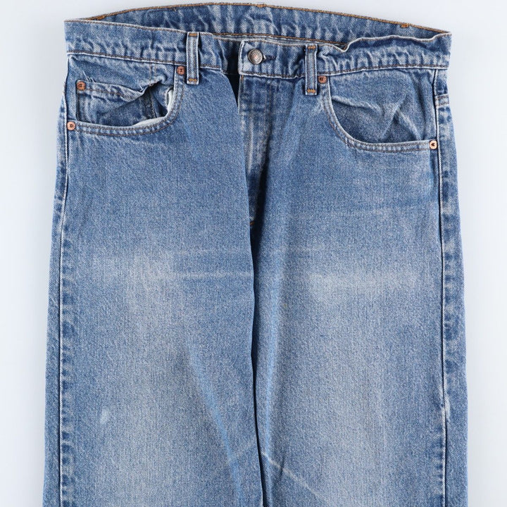 ~1990'S Levi's 505-0216 Tapered Denim Pants, Made in USA, Men's W35 (approx.), Vintage cotton blue type Vintage Second Hand