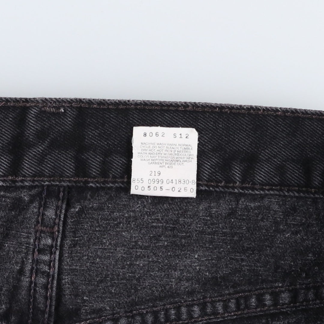 90'S Levi's 505 Regular Fit Straight Leg Tapered Denim Pants, Black Denim, Men's, Size 36, Vintage cotton black type Vintage Second Hand