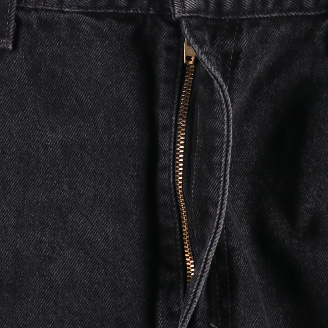 90'S Levi's 505 Regular Fit Straight Leg Tapered Denim Pants, Black Denim, Men's, Size 36, Vintage cotton black type Vintage Second Hand