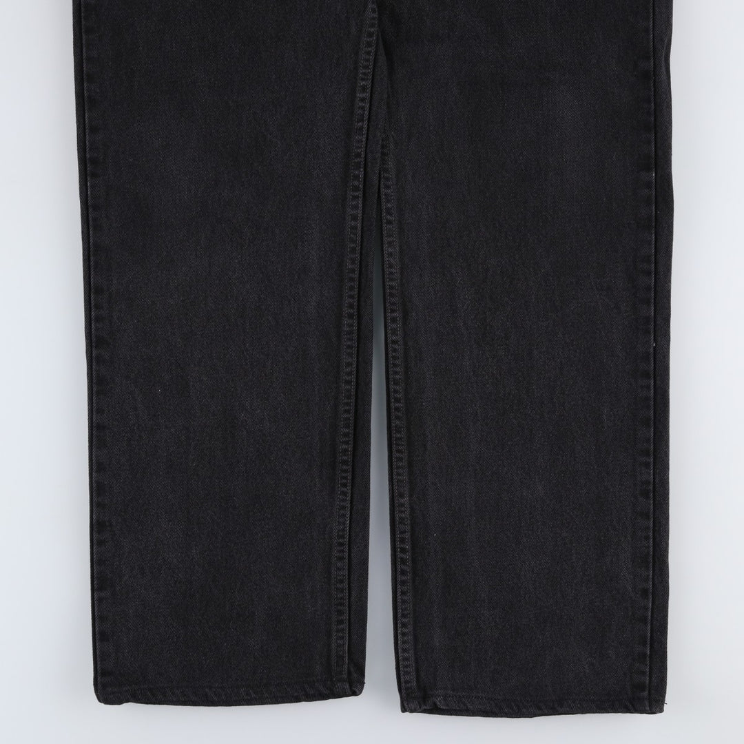 90'S Levi's 505 Regular Fit Straight Leg Tapered Denim Pants, Black Denim, Men's, Size 36, Vintage cotton black type Vintage Second Hand