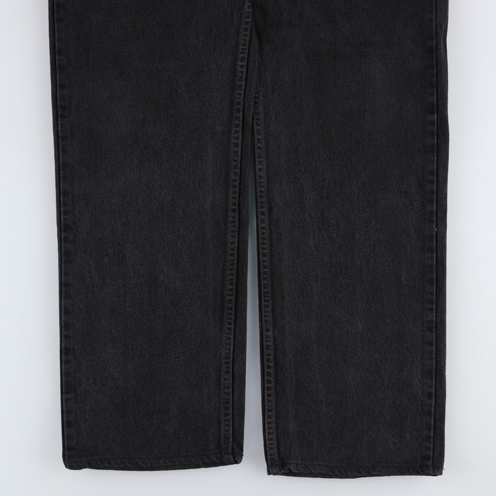 90'S Levi's 505 Regular Fit Straight Leg Tapered Denim Pants, Black Denim, Men's, Size 36, Vintage cotton black type Vintage Second Hand