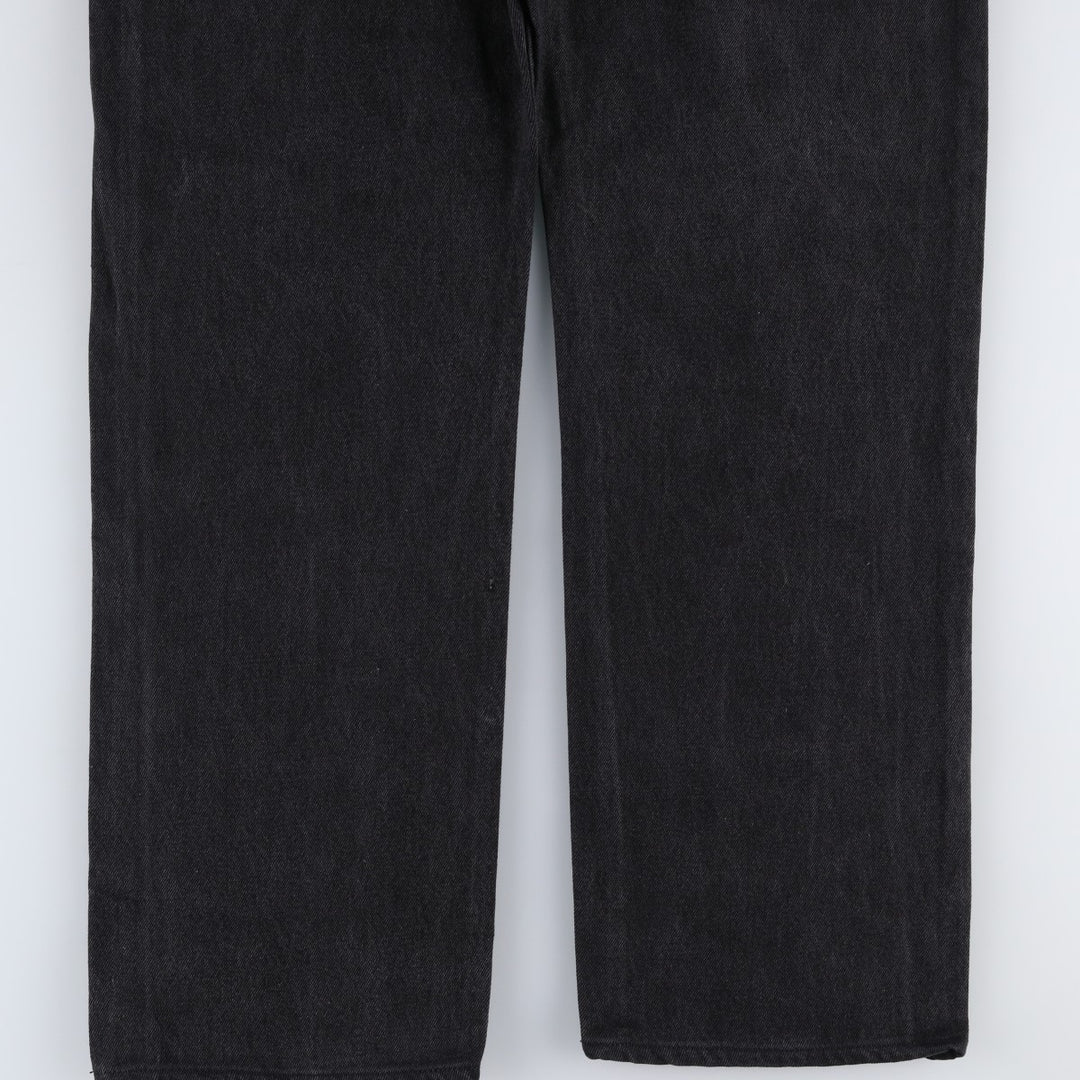 90'S Levi's 505 Regular Fit Straight Leg Tapered Denim Pants, Black Denim, Men's, Size 36, Vintage cotton black type Vintage Second Hand