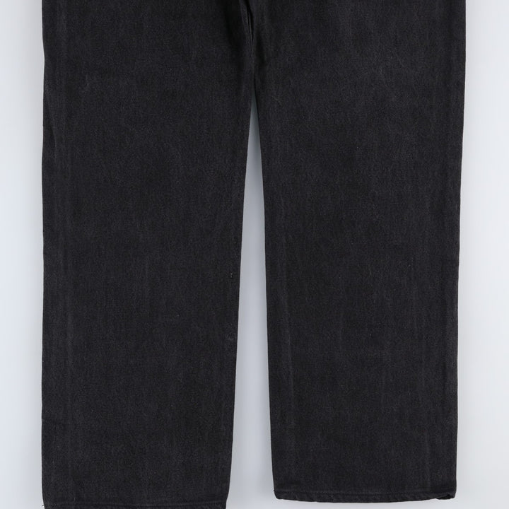 90'S Levi's 505 Regular Fit Straight Leg Tapered Denim Pants, Black Denim, Men's, Size 36, Vintage cotton black type Vintage Second Hand
