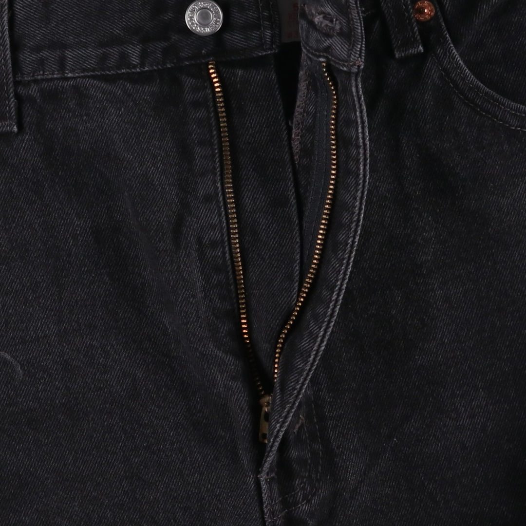 90'S Levi's 505 Regular Fit Straight Leg Tapered Denim Pants, Black Denim, Men's, Size 36, Vintage cotton black type Vintage Second Hand