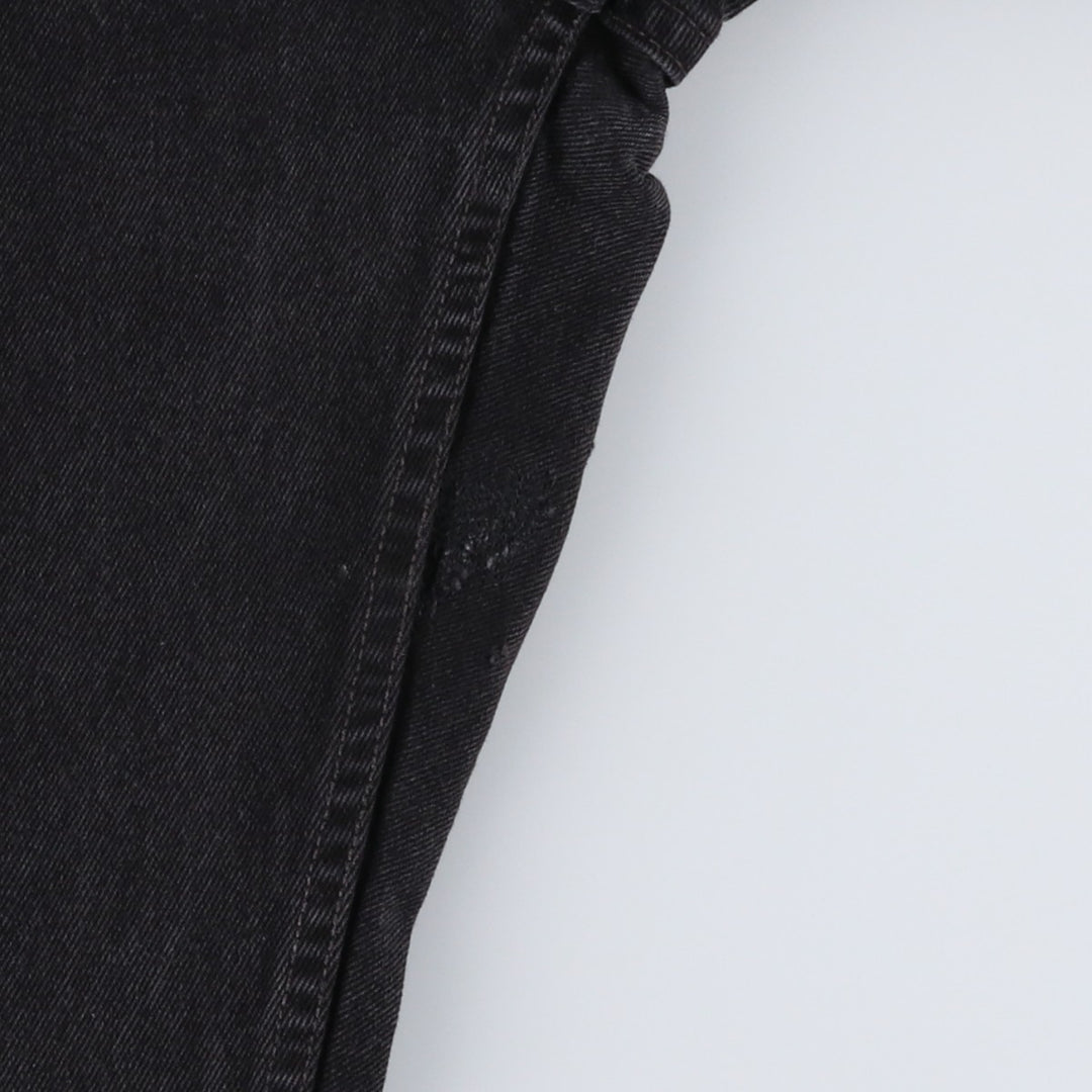 90'S Levi's 505 Regular Fit Straight Leg Tapered Denim Pants, Black Denim, Men's, Size 36, Vintage cotton black type Vintage Second Hand
