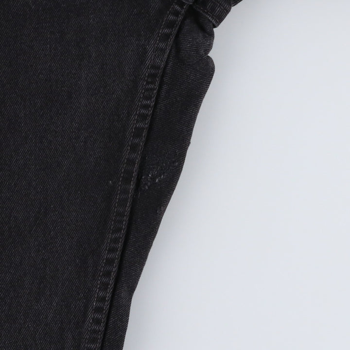 90'S Levi's 505 Regular Fit Straight Leg Tapered Denim Pants, Black Denim, Men's, Size 36, Vintage cotton black type Vintage Second Hand