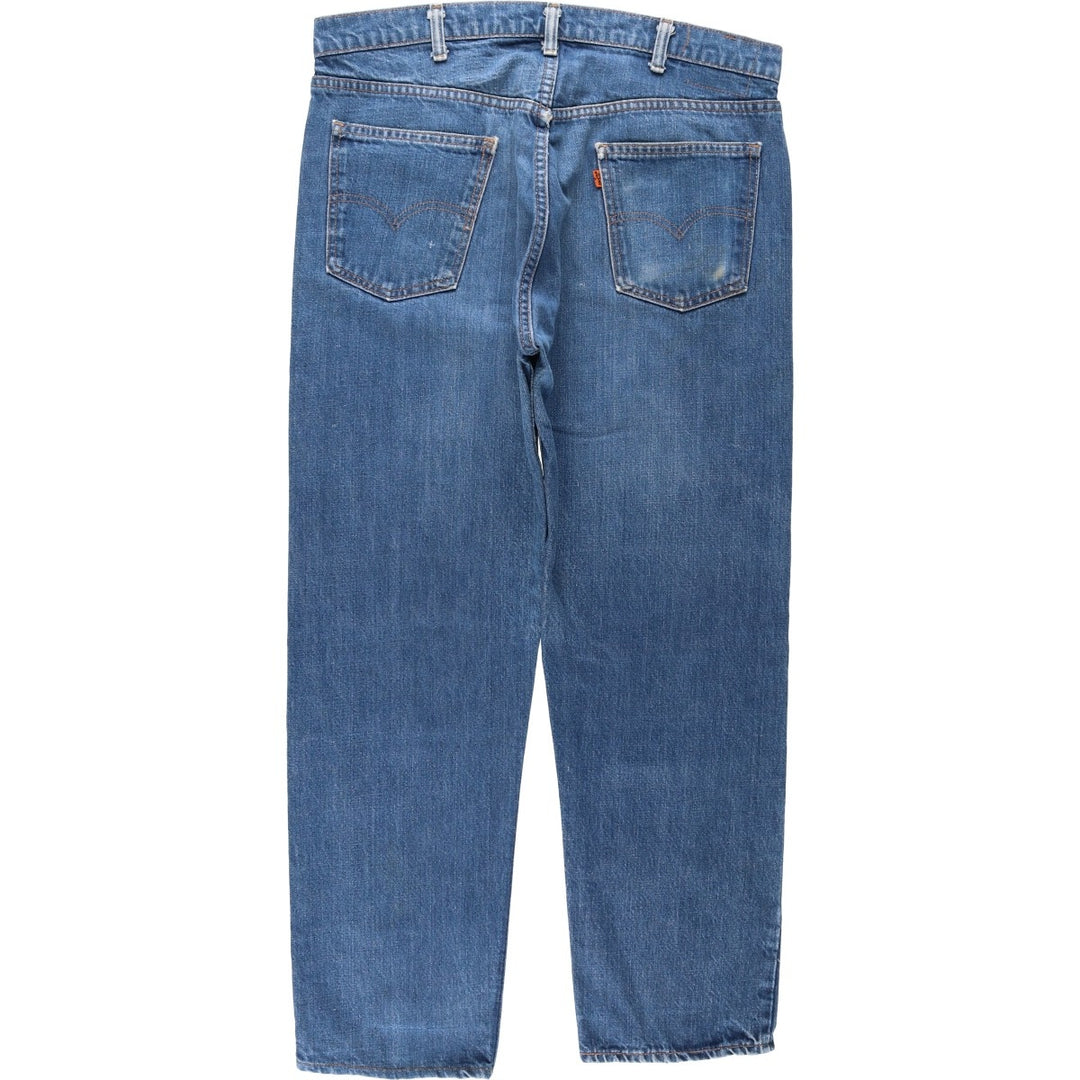 1980'S Levi's 20505-0217 Orange Tab Tapered Denim Pants, Men's Size W37 (approx.), Vintage unclear blue type Vintage Second Hand