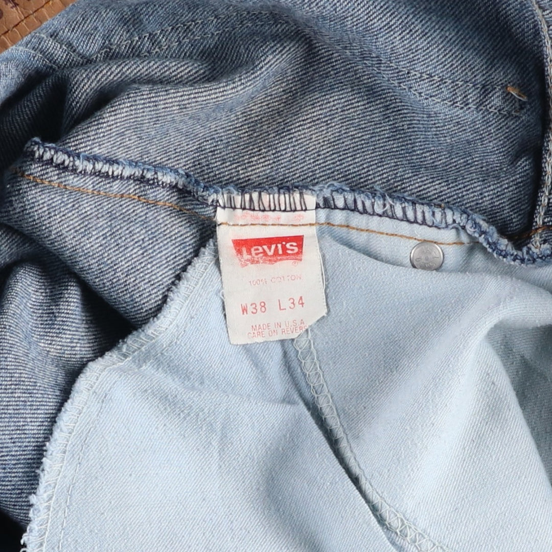 1990'S Levi's 40505-0215 Orange Tab Tapered Denim Pants, Made in USA, Men's W38 (approx.), Vintage cotton blue type Vintage Second Hand