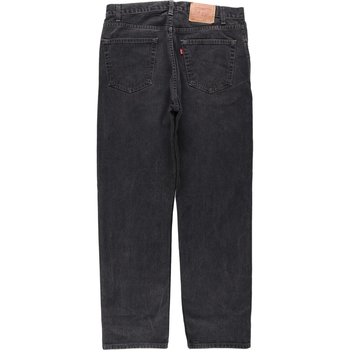 2000'S Levi's 505 Regular Fit Straight Leg Black Denim Tapered Denim Pants, Made in Canada, Men's Size 36 cotton black type Vintage Second Hand