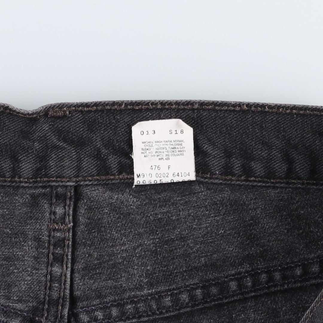 2000'S Levi's 505 Regular Fit Straight Leg Black Denim Tapered Denim Pants, Made in Canada, Men's Size 36 cotton black type Vintage Second Hand