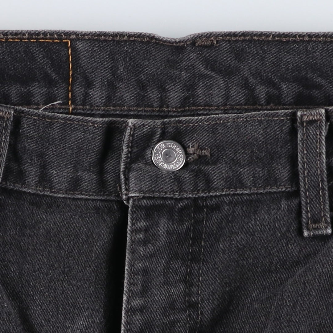 2000'S Levi's 505 Regular Fit Straight Leg Black Denim Tapered Denim Pants, Made in Canada, Men's Size 36 cotton black type Vintage Second Hand