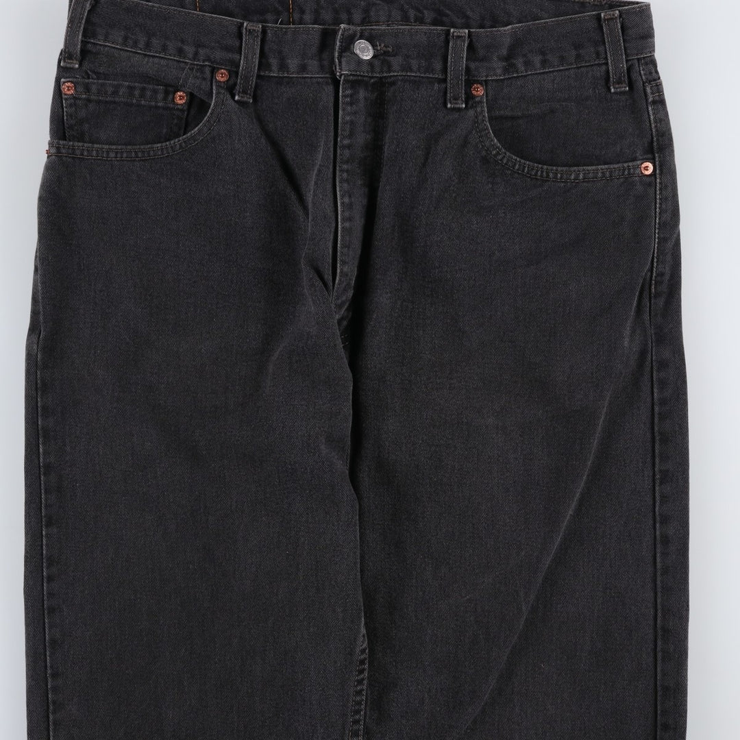 2000'S Levi's 505 Regular Fit Straight Leg Black Denim Tapered Denim Pants, Made in Canada, Men's Size 36 cotton black type Vintage Second Hand