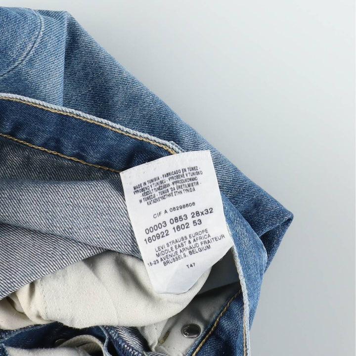 2000'S Levi's Engineered Jeans, 3D cut, straight denim pants, men's size W30 (approx.) cotton blue type Vintage Second Hand