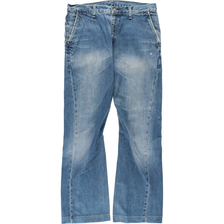 2000'S Levi's Engineered Jeans, 3D cut, flared denim pants, men's size W33 (approx.) cotton blue type Vintage Second Hand