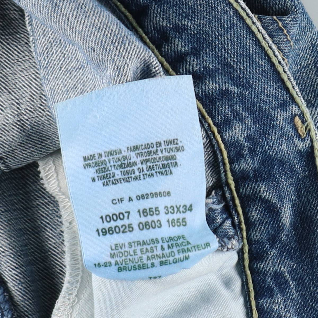 2000'S Levi's Engineered Jeans, 3D cut, flared denim pants, men's size W33 (approx.) cotton blue type Vintage Second Hand
