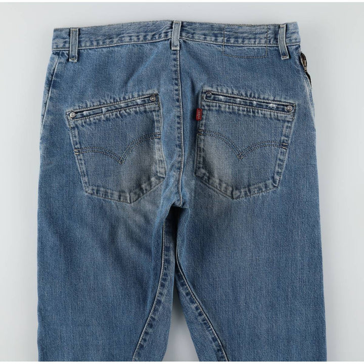2000'S Levi's Engineered Jeans, 3D cut, flared denim pants, men's size W33 (approx.) cotton blue type Vintage Second Hand