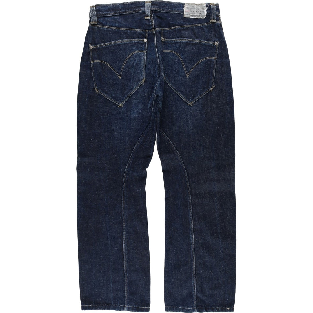 2000'S Levi's Engineered Jeans Euro Model, 3D Cut Straight Denim Pants, Men's W34 (approx.) cotton navy blue type Vintage Second Hand