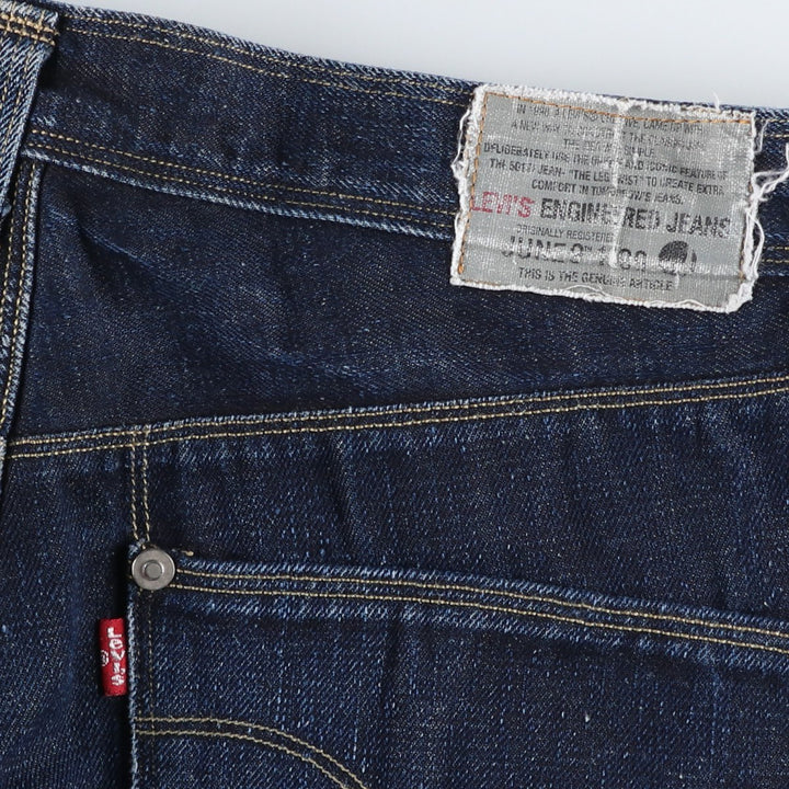 2000'S Levi's Engineered Jeans Euro Model, 3D Cut Straight Denim Pants, Men's W34 (approx.) cotton navy blue type Vintage Second Hand