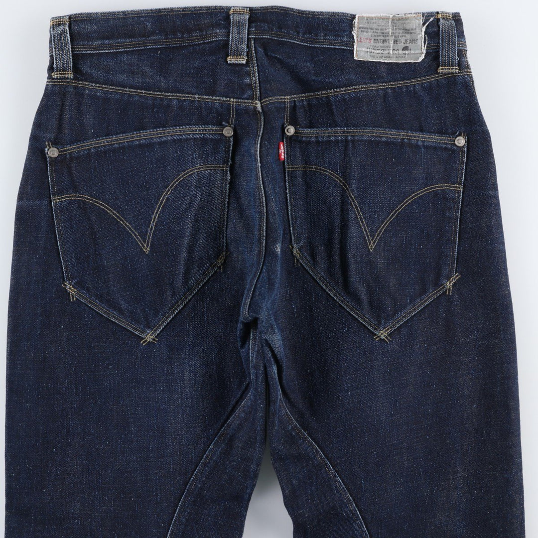 2000'S Levi's Engineered Jeans Euro Model, 3D Cut Straight Denim Pants, Men's W34 (approx.) cotton navy blue type Vintage Second Hand