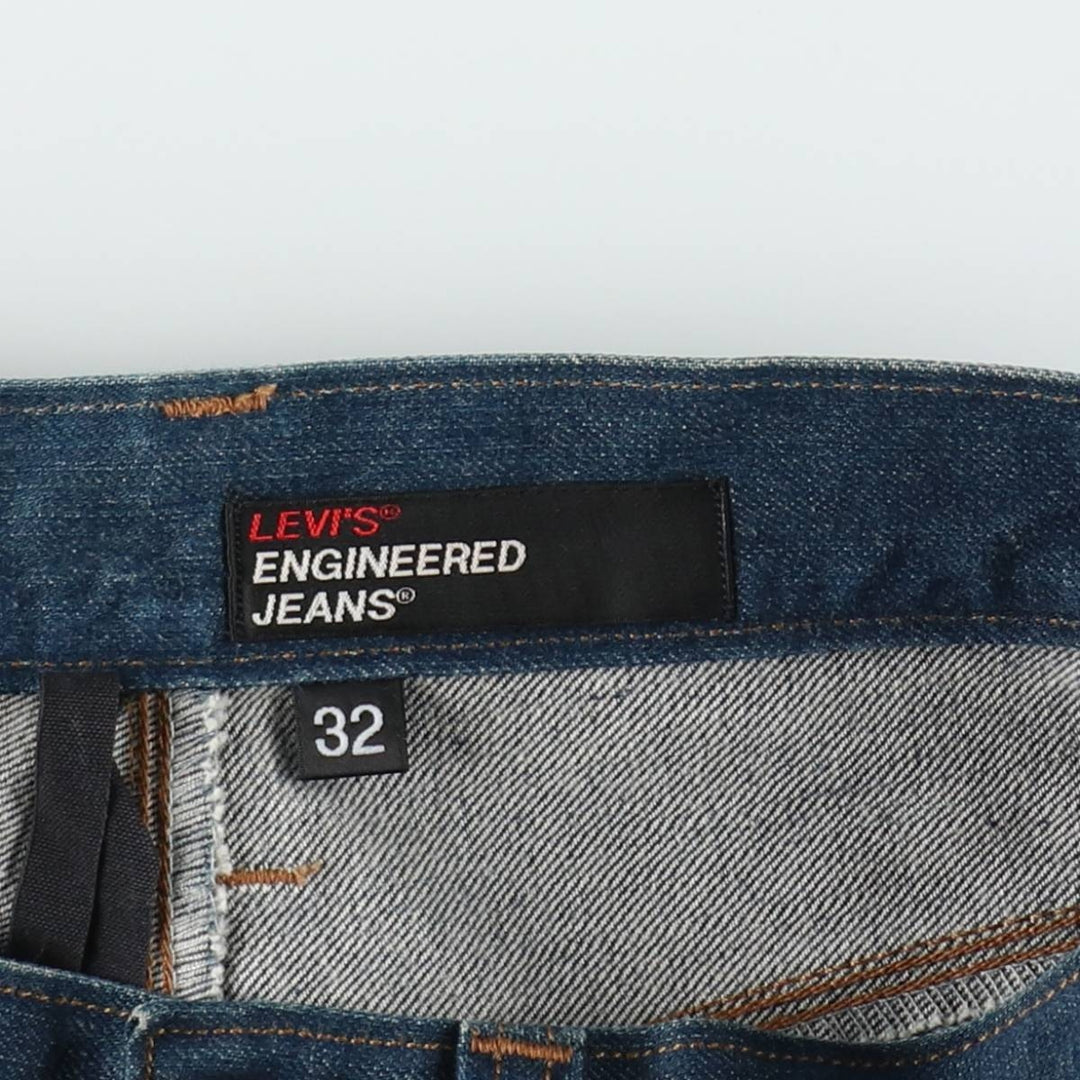 2000'S Levi's Engineered Jeans Euro Model, 3D Cut Straight Denim Pants, Men's W34 (approx.) cotton blue type Vintage Second Hand