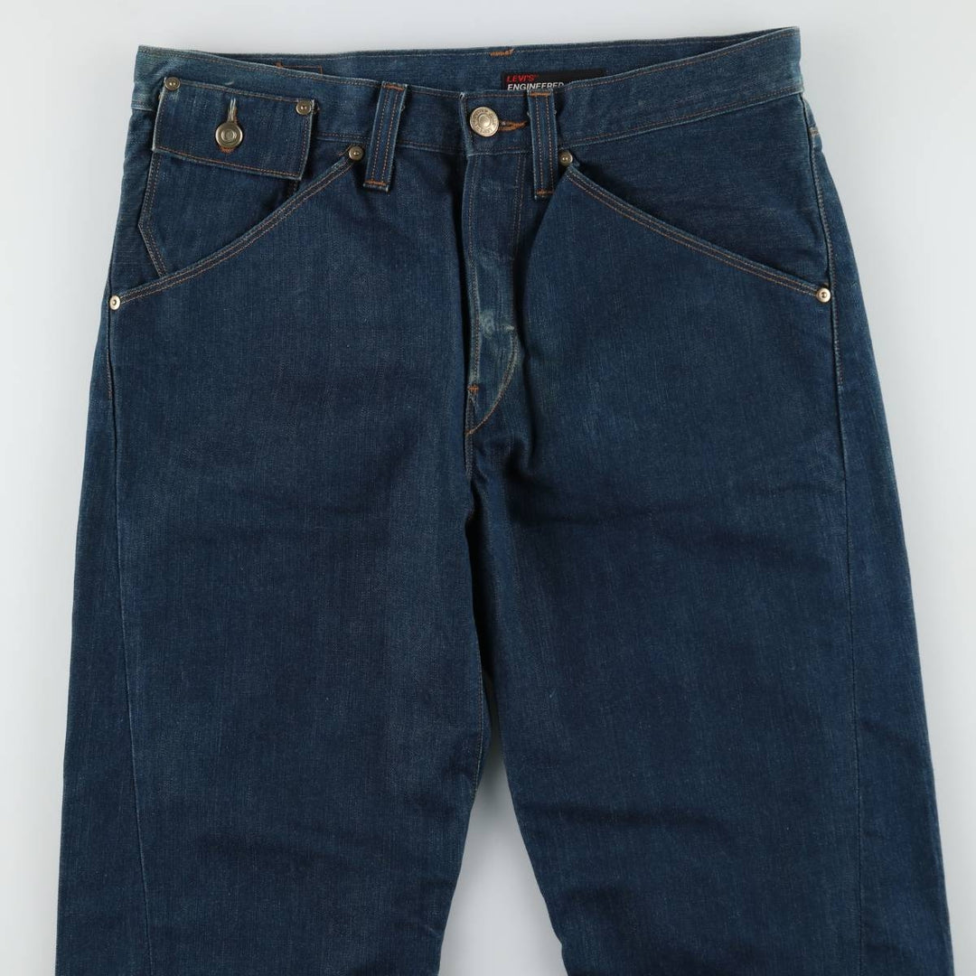 2000'S Levi's Engineered Jeans Euro Model, 3D Cut Straight Denim Pants, Men's W34 (approx.) cotton blue type Vintage Second Hand