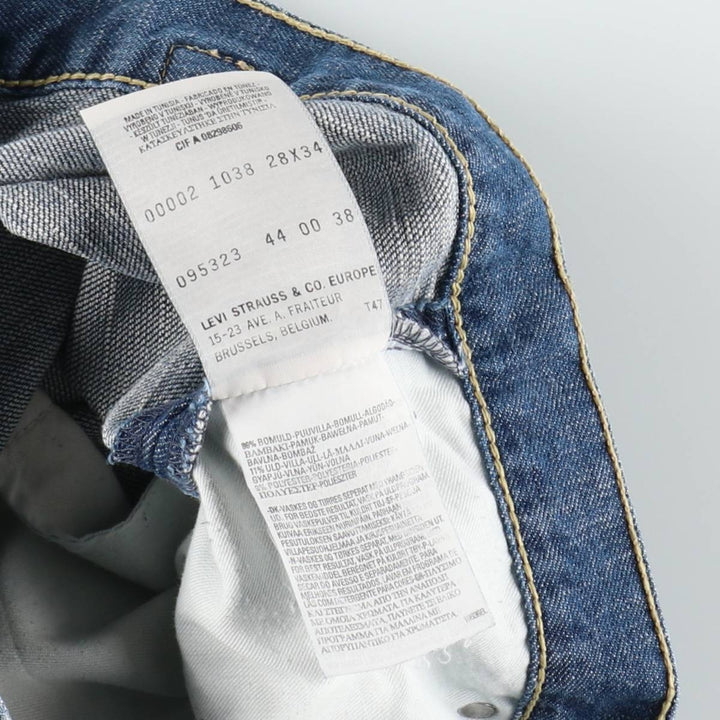 2000'S Levi's Engineered Jeans Euro Model, 3D Cut Straight Denim Pants, Men's W29 (approx.) cotton blue type Vintage Second Hand