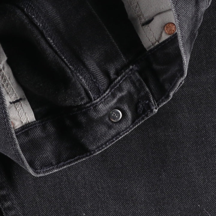 Levi's 516 Slim Fit Straight Leg Black Denim Tapered Jeans (Men's size W33 equivalent) cotton black type Vintage Second Hand