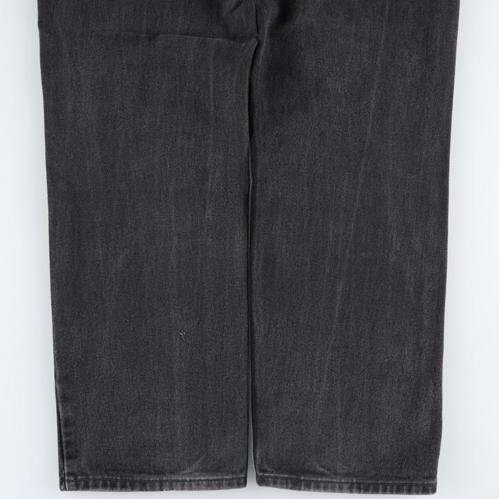 Levi's 516 Slim Fit Straight Leg Black Denim Tapered Jeans (Men's size W33 equivalent) cotton black type Vintage Second Hand