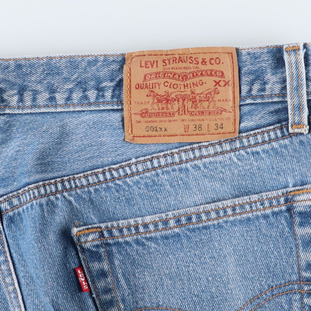 1990'S Levi's 501-0000 Straight Denim Pants, Made in USA, Men's Size W36 (approx.), Vintage cotton blue type Vintage Second Hand