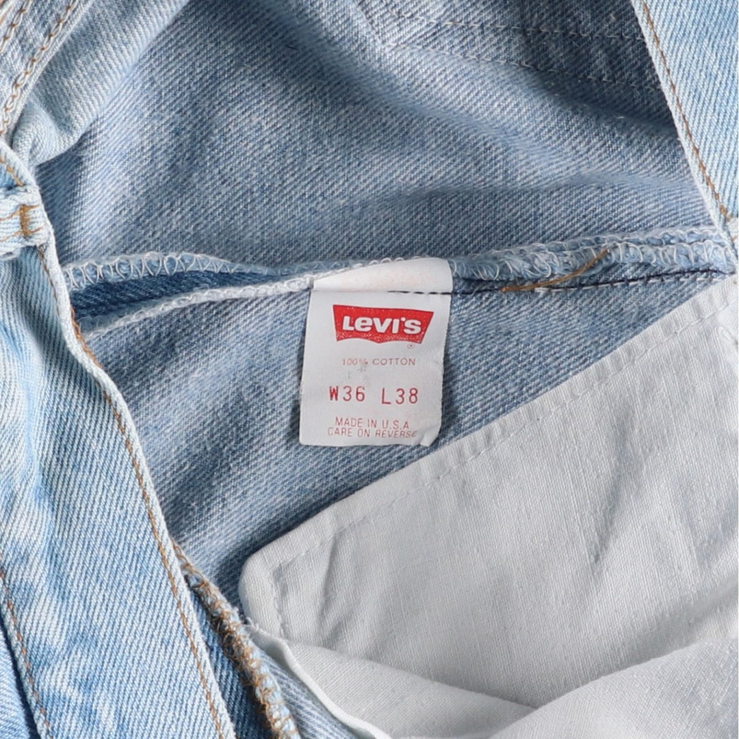1990'S Levi's 501-0117 Straight Denim Pants, Made in USA, Men's W35 (approx.), Vintage cotton blue type Vintage Second Hand