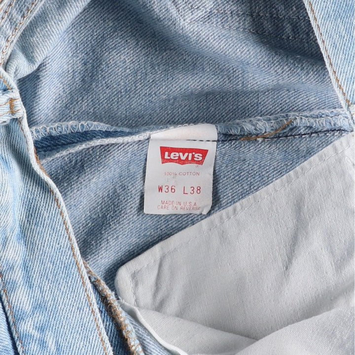 1990'S Levi's 501-0117 Straight Denim Pants, Made in USA, Men's W35 (approx.), Vintage cotton blue type Vintage Second Hand