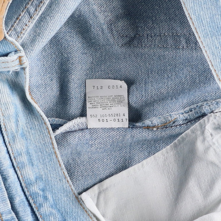 1990'S Levi's 501-0117 Straight Denim Pants, Made in USA, Men's W35 (approx.), Vintage cotton blue type Vintage Second Hand