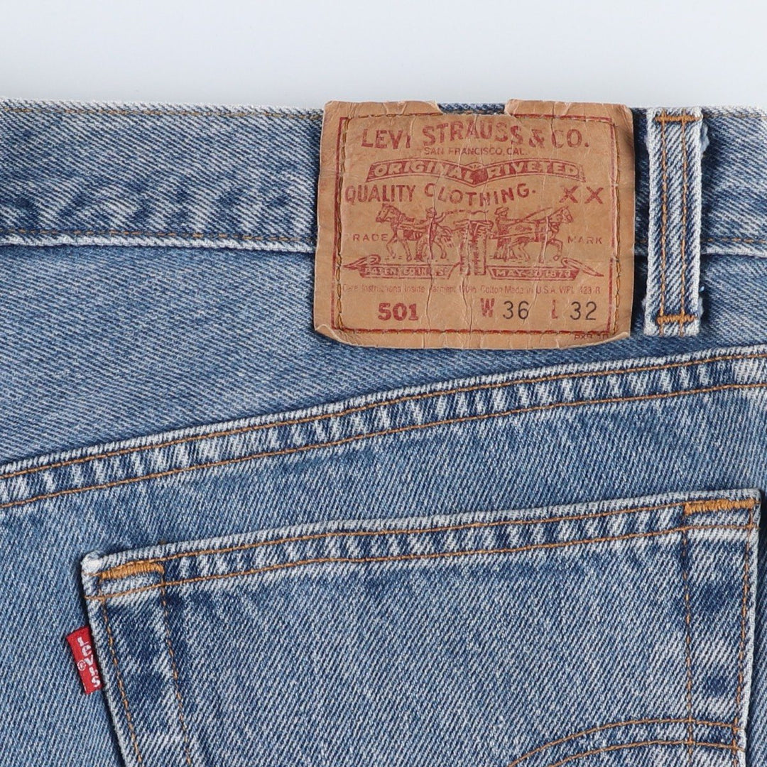 90'S Levi's 501-0191 Straight Denim Pants Made in USA Men's W35 Vintage cotton blue type Vintage Second Hand