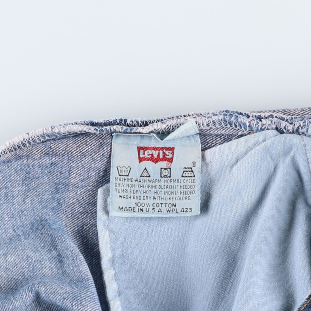 1990'S Levi's 501-0195 Straight Denim Pants, Made in USA, Men's Size W30 (approx.), Vintage cotton blue type Vintage Second Hand