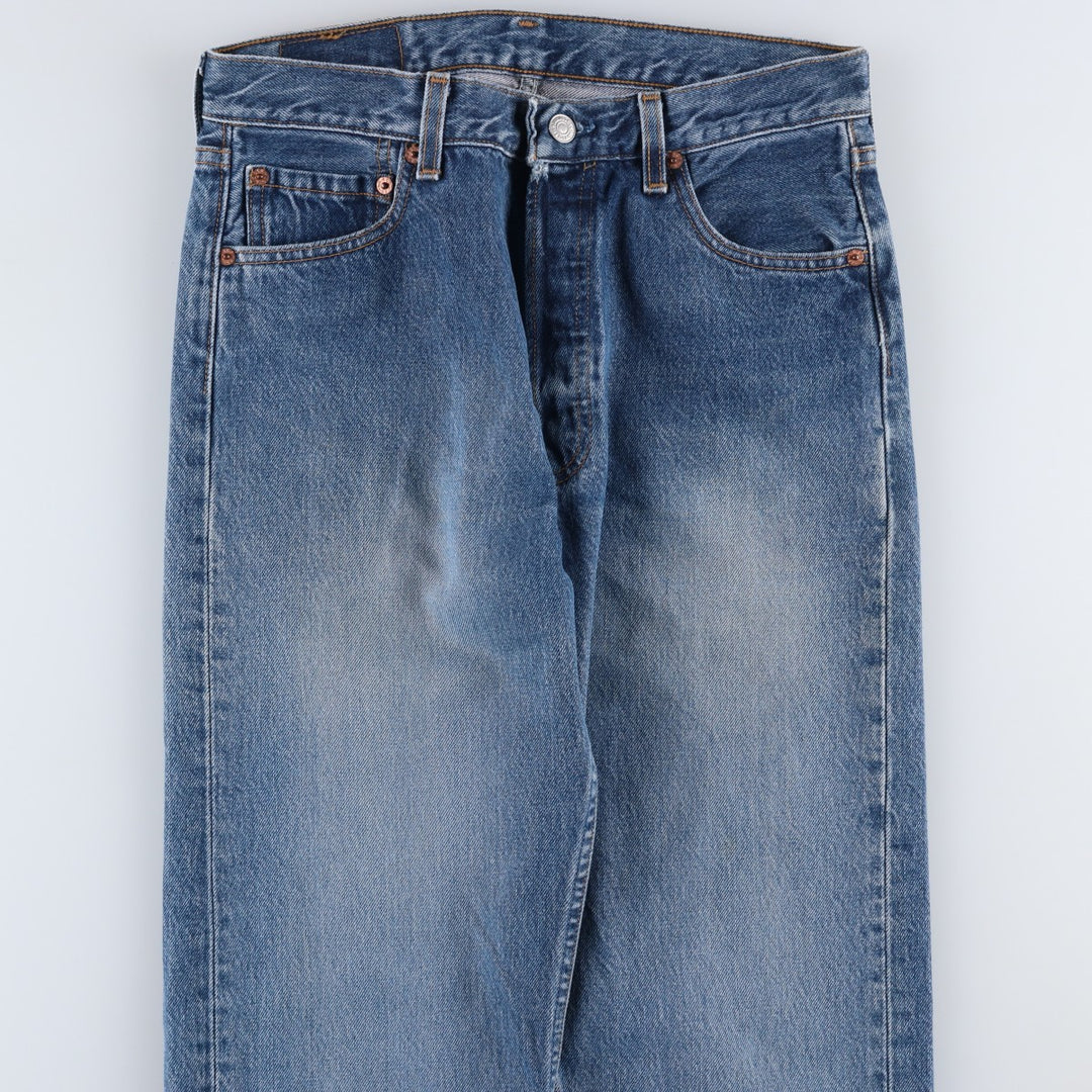 1990'S Levi's 501-0195 Straight Denim Pants, Made in USA, Men's Size W30 (approx.), Vintage cotton blue type Vintage Second Hand